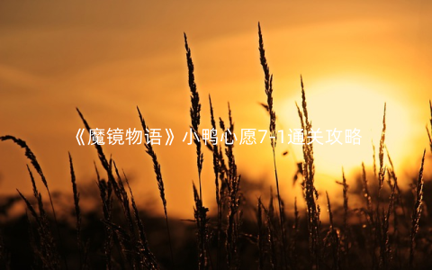 《魔镜物语》小鸭心愿7-1通关攻略