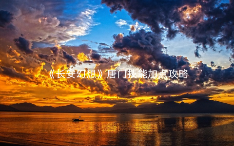 《长安幻想》唐门技能加点攻略