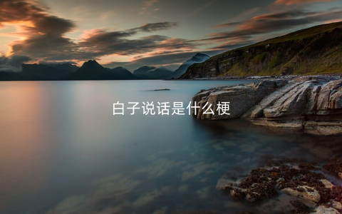 白子说话是什么梗