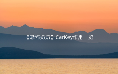 《恐怖奶奶》CarKey作用一览