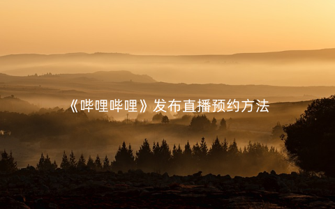 《哔哩哔哩》发布直播预约方法