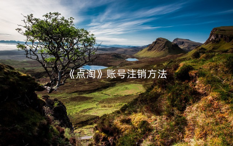 《点淘》账号注销方法