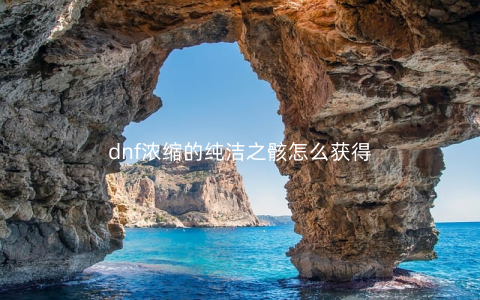 dnf浓缩的纯洁之骸怎么获得
