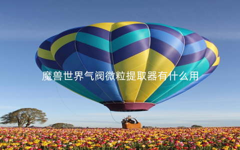 魔兽世界气阀微粒提取器有什么用