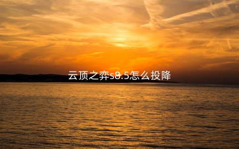 云顶之弈s8.5怎么投降