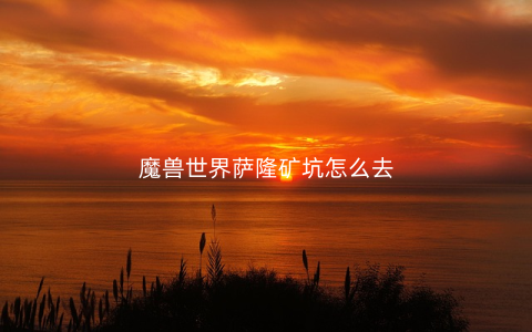 魔兽世界萨隆矿坑怎么去