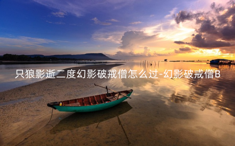 只狼影逝二度幻影破戒僧怎么过-幻影破戒僧BOSS打法技巧