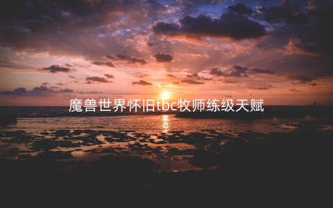 魔兽世界怀旧tbc牧师练级天赋