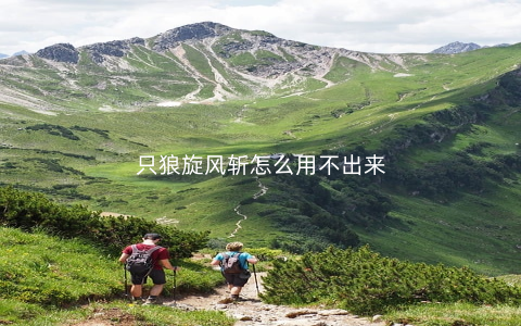 只狼旋风斩怎么用不出来