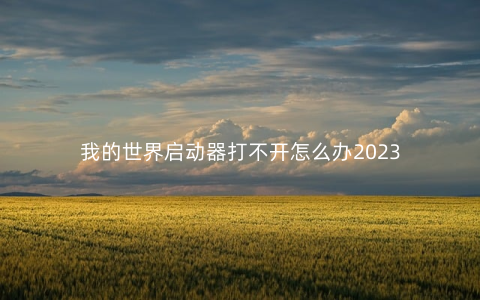 我的世界启动器打不开怎么办2023