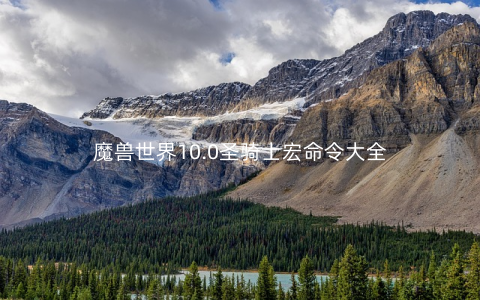 魔兽世界10.0圣骑士宏命令大全