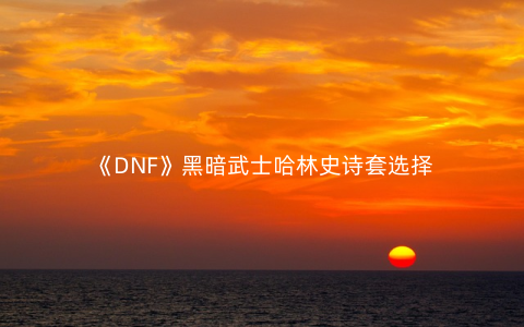 《DNF》黑暗武士哈林史诗套选择