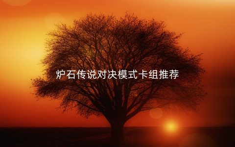 炉石传说对决模式卡组推荐