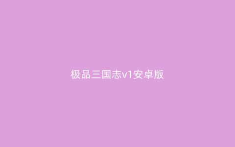 极品三国志v1安卓版
