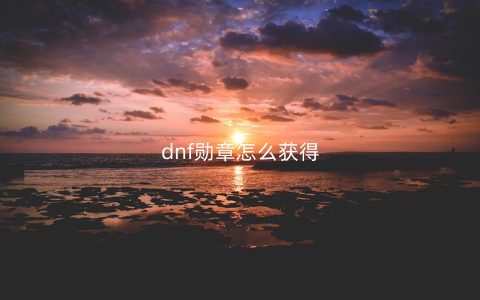dnf勋章怎么获得